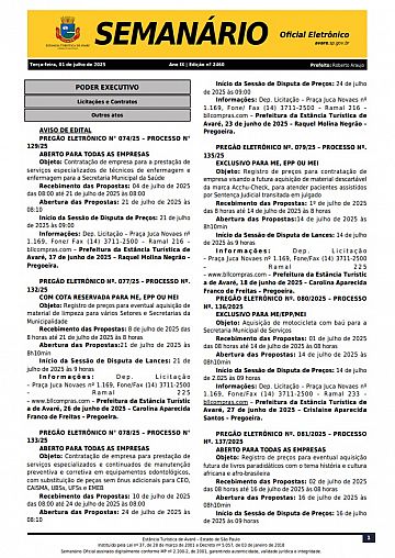 Semanário Oficial - Ed. 2460