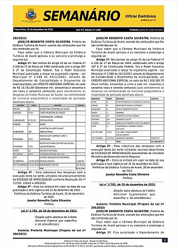 Semanário Oficial - Ed. 1468