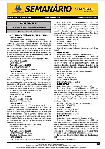 Semanário Oficial - Ed. 1240