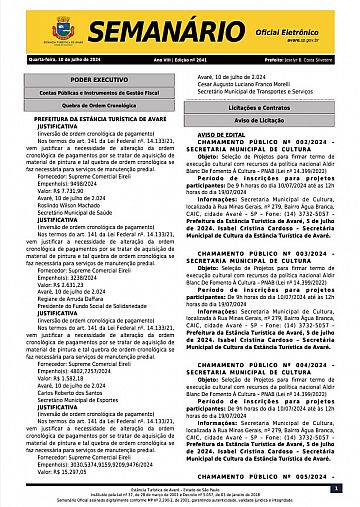 Semanário Oficial - Ed. 2041
