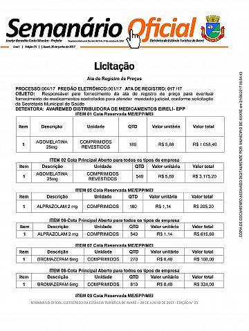 Semanário Oficial - Ed. 23