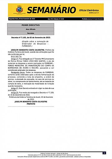 Semanário Oficial - Ed. 1510