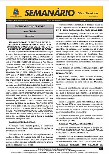 Semanário Oficial - Ed. 1232