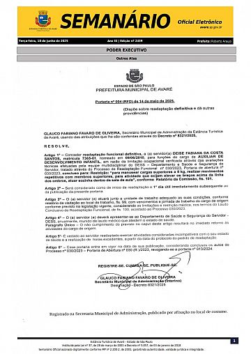 Semanário Oficial - Ed. 2439