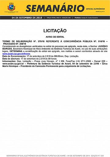 Semanário Oficial - Ed. 200