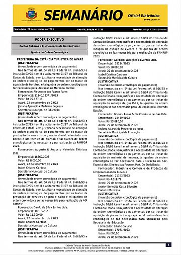 Semanário Oficial - Ed. 1730
