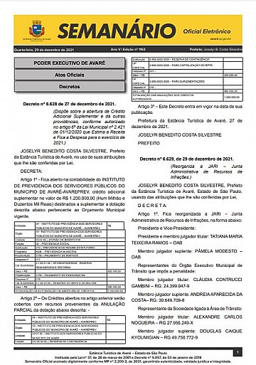 Semanário Oficial - Ed. 1163
