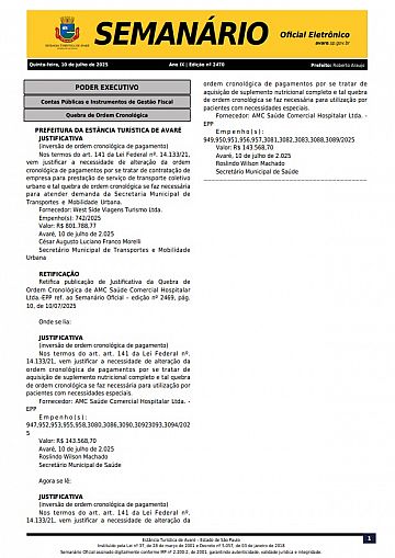 Semanário Oficial - Ed. 2470