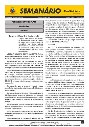 Semanário Oficial - Ed. 842