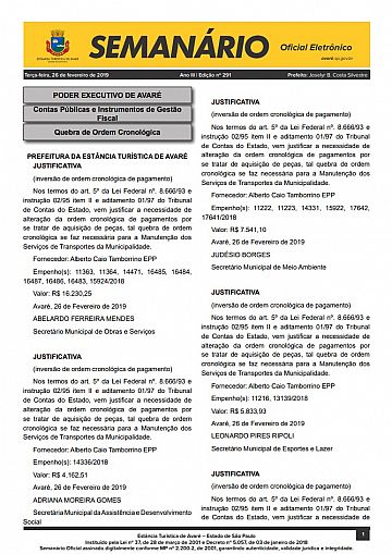 Semanário Oficial - Ed. 291