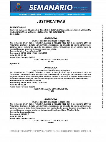 Semanário Oficial - Ed. 102