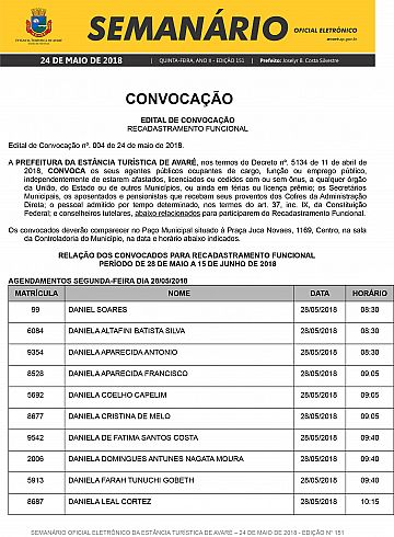 Semanário Oficial - Ed. 151