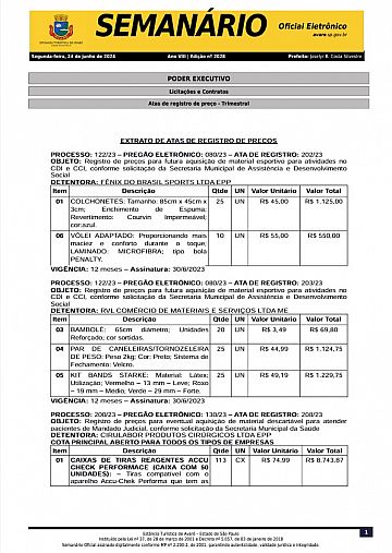 Semanário Oficial - Ed. 2028