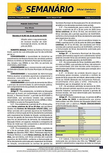 Semanário Oficial - Ed. 2447