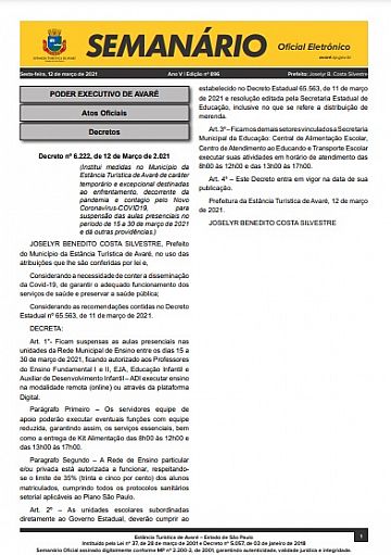 Semanário Oficial - Ed. 896