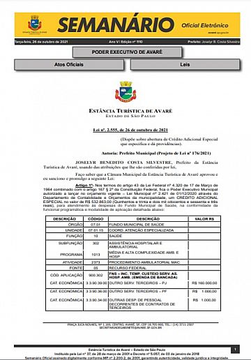 Semanário Oficial - Ed. 1110