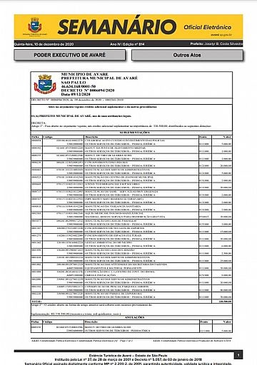 Semanário Oficial - Ed. 814