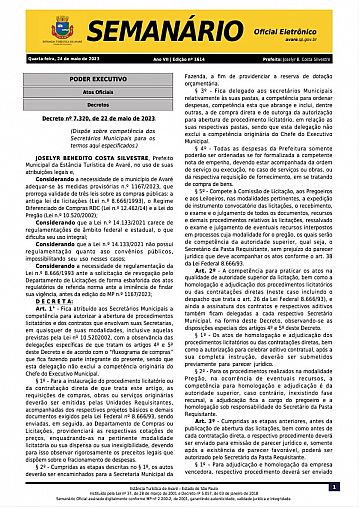 Semanário Oficial - Ed. 1614