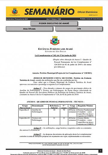 Semanário Oficial - Ed. 988