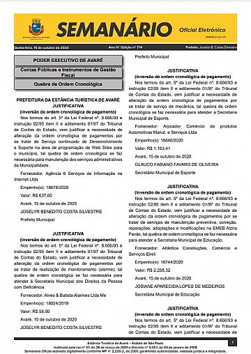 Semanário Oficial - Ed. 774