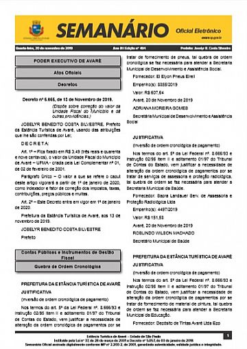 Semanário Oficial - Ed. 494