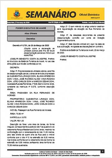 Semanário Oficial - Ed. 593