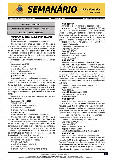 Semanário Oficial - Ed. 1465
