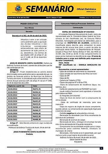 Semanário Oficial - Ed. 1253
