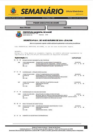 Semanário Oficial - Ed. 226