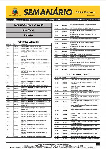 Semanário Oficial - Ed. 754