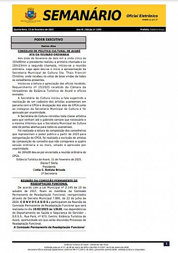 Semanário Oficial - Ed. 2295