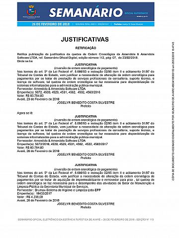 Semanário Oficial - Ed. 113