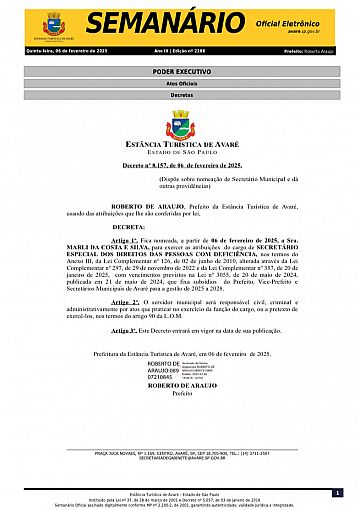 Semanário Oficial - Ed. 2288