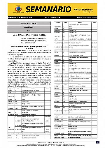 Semanário Oficial - Ed. 1526