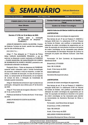 Semanário Oficial - Ed. 578