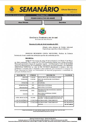 Semanário Oficial - Ed. 1070