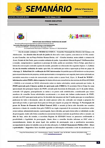 Semanário Oficial - Ed. 2032