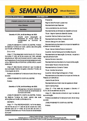 Semanário Oficial - Ed. 574