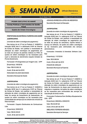 Semanário Oficial - Ed. 332
