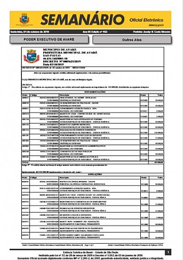 Semanário Oficial - Ed. 453