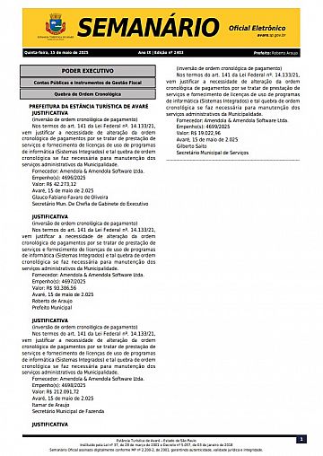 Semanário Oficial - Ed. 2403
