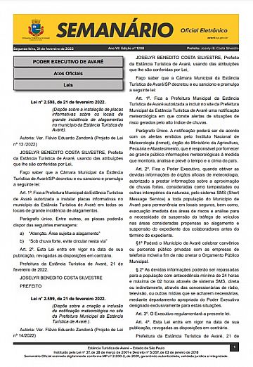 Semanário Oficial - Ed. 1208