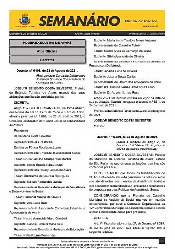 Semanário Oficial - Ed. 1049