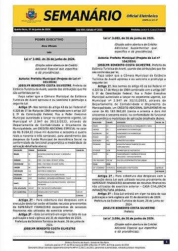 Semanário Oficial - Ed. 2031
