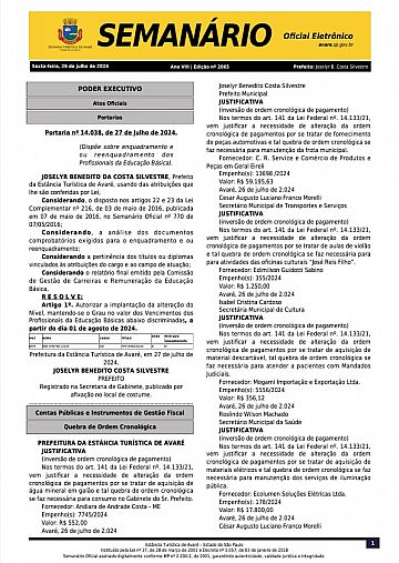 Semanário Oficial - Ed. 2065