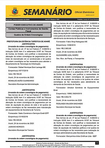 Semanário Oficial - Ed. 801