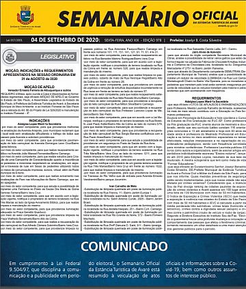 Semanário Oficial - Ed. 978