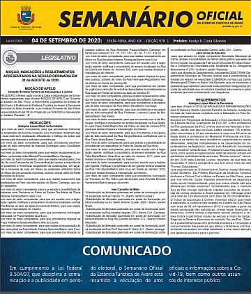 Semanário Oficial - Ed. 978