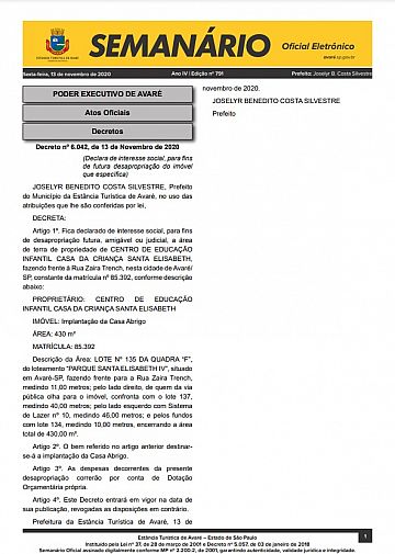 Semanário Oficial - Ed. 791