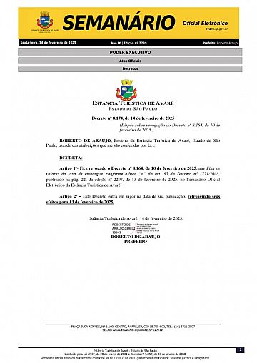 Semanário Oficial - Ed. 2299